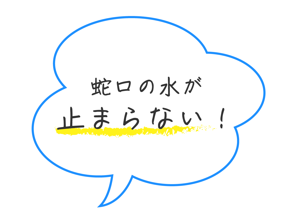 蛇口の水が止まらない